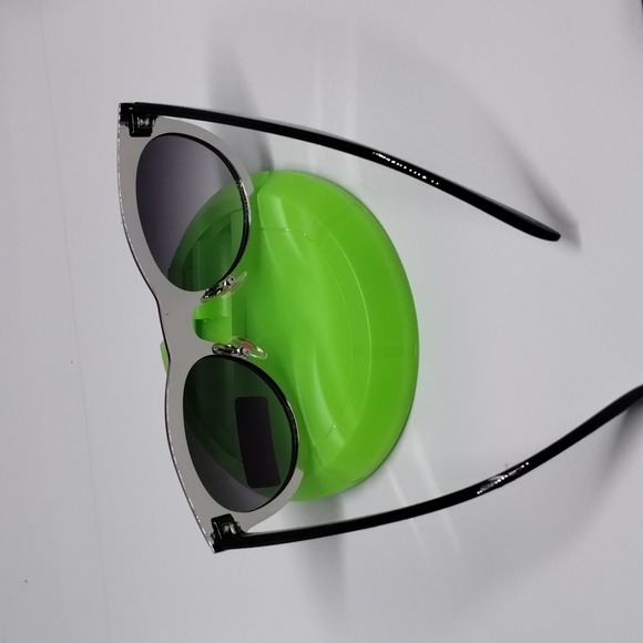 Betsey Johnson Black and Metallic Silver Sunglasses - Picture 2 of 6